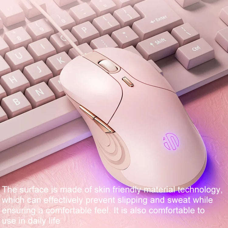 Inphic B8 Mute Light Emitting Wired Mice Home Office Gaming Computer Mouse, B8