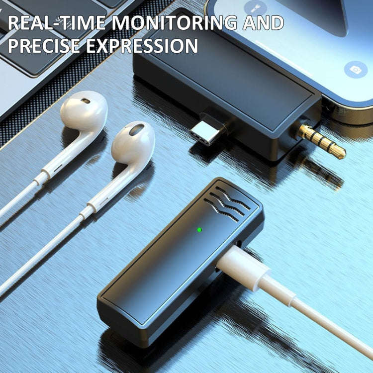 3 In 1 Wireless Lavalier Microphone For iPhone Type-C / USB-C 3.5mm Jack Smartphone SLR Camera PC