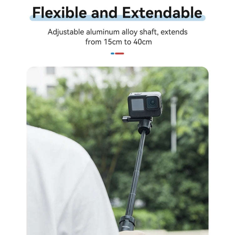 TELESIN Mini Selfie Stick Quick Release Tripod 15-40cm for DJI, Insta360, GoPro and Other Action ...