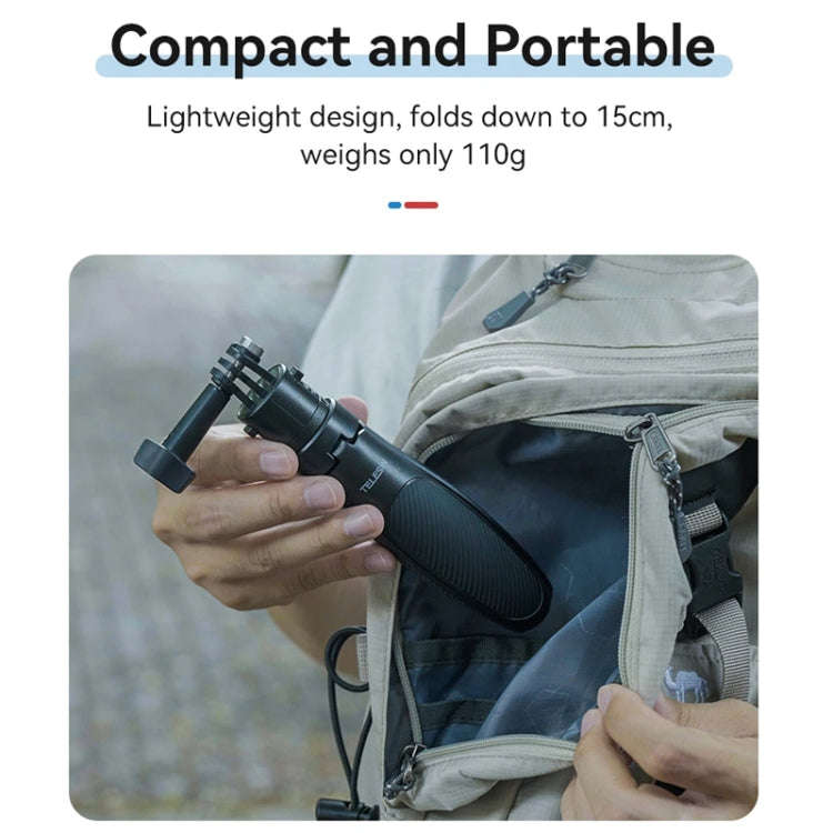 TELESIN Mini Selfie Stick Quick Release Tripod 15-40cm for DJI, Insta360, GoPro and Other Action ...