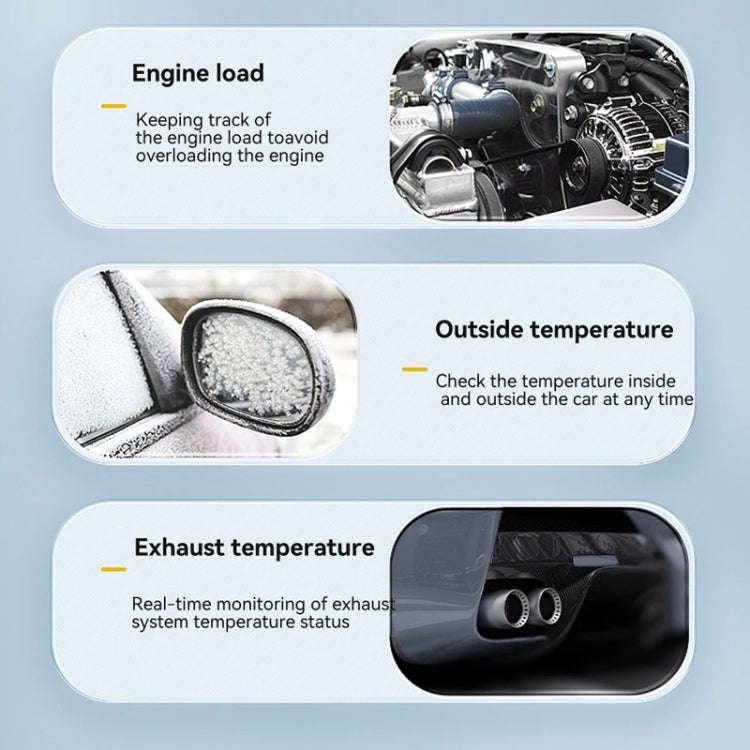 Head-up Display OBD Multi-function Vehicle Instrument Oil Temperature Gearbox Monitoring Screen