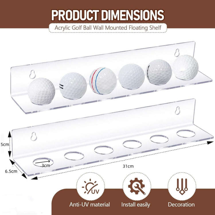 Acrylic Golf Ball Table Tennis Wall Display Rack, 132-1, 132-2
