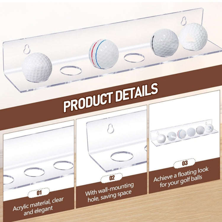 Acrylic Golf Ball Table Tennis Wall Display Rack, 132-1, 132-2