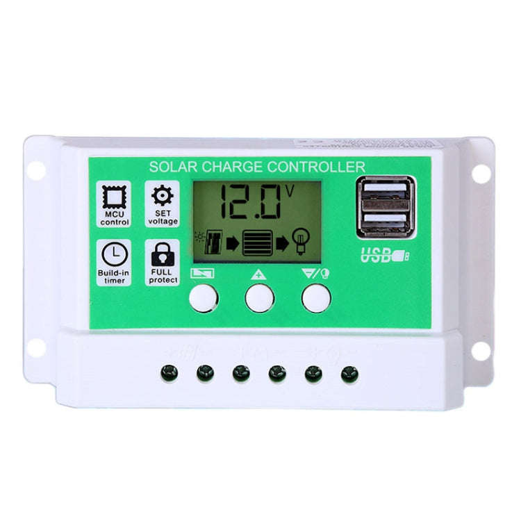 12V PWM Solar Cell Panel Charger Controller Lithium-ion Lead-acid Battery Solar Controller, 10A, ...