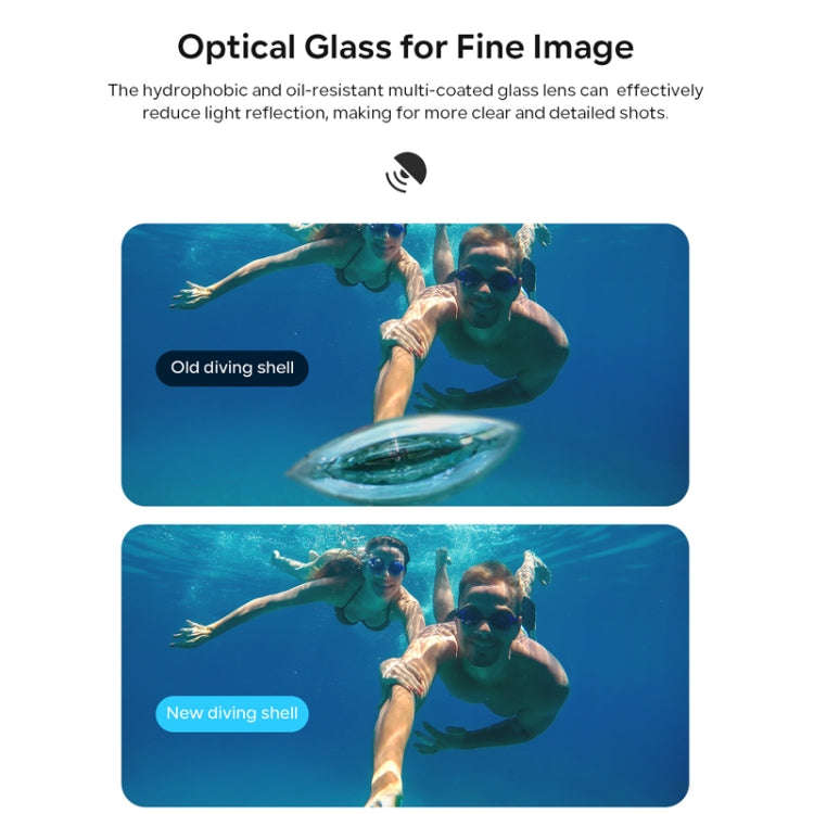 For Insta360 X4 aMagisn 50m Depth Waterproof Protective Case Quick Release Invisible Diving Cover...