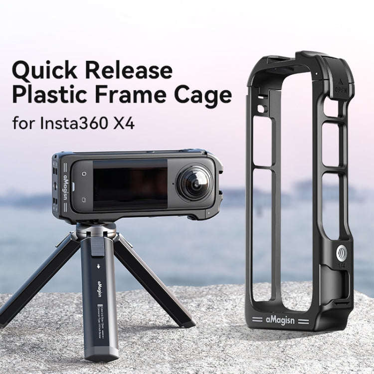 For Insta360 X4 aMagisn Quick-release Plastic Rabbit Cage Expansion Frame, Quick-release Plastic ...