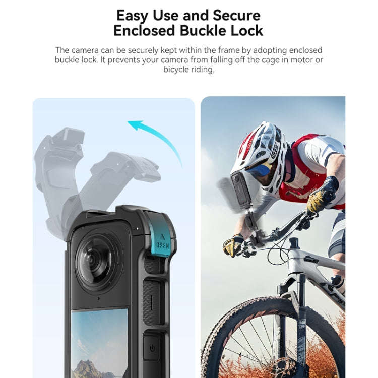 For Insta360 X4 aMagisn Quick-release Plastic Rabbit Cage Expansion Frame, Quick-release Plastic ...
