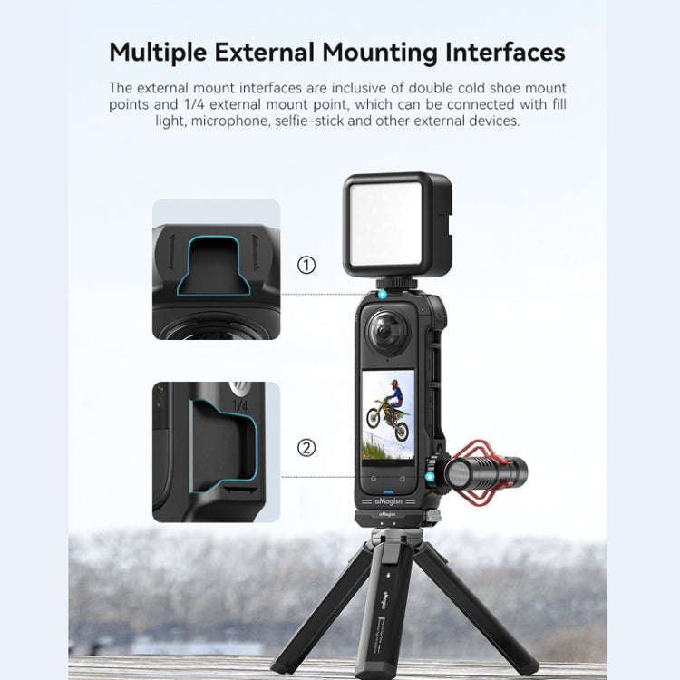 For Insta360 X4 aMagisn Quick-release Plastic Rabbit Cage Expansion Frame, Quick-release Plastic ...