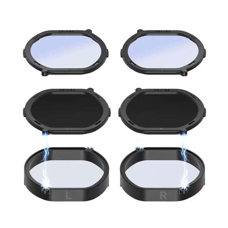 DEVASO For PlayStation VR 2 6 In 1 Magnetic Glasses Anti-Scratch Protective Cover, 6 In 1