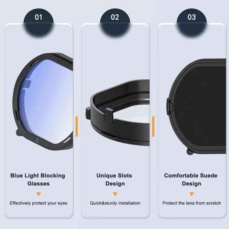 DEVASO For PlayStation VR 2 6 In 1 Magnetic Glasses Anti-Scratch Protective Cover, 6 In 1