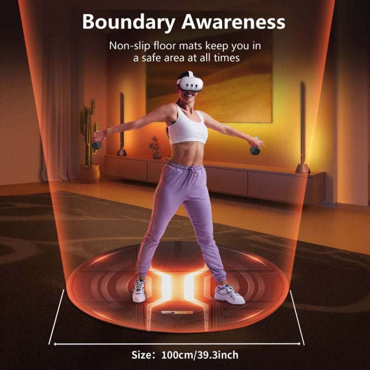 STARTRC GAMES VR Glasses Sport Game Simulation Floor Mat, Purple, Orange