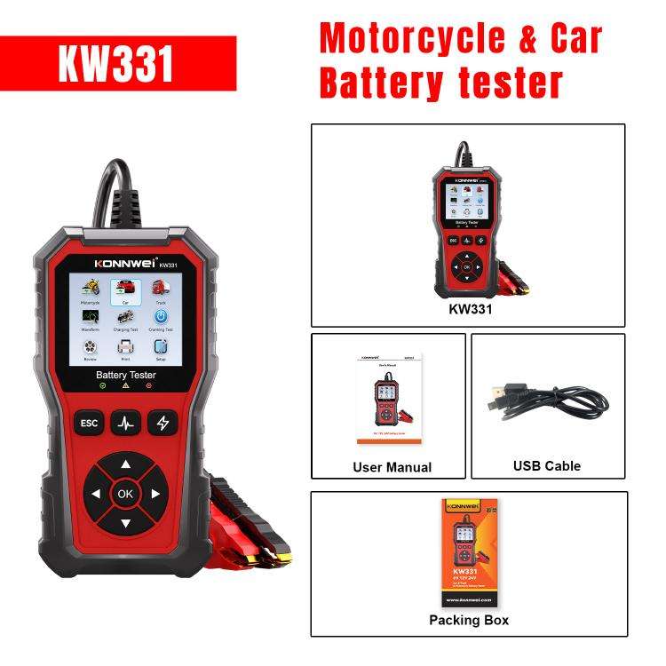 KONNWEI Automotive OBD2 Fault Diagnostic Tool Engine Code Reader 13 Languages, KW331