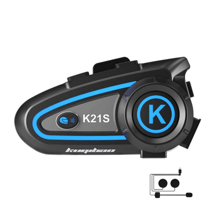 KUQIBAO K21S Motorcycle Riding Helmet Dual Intercom Bluetooth Headset With Lights, K21S