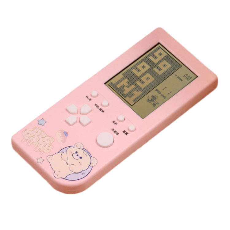 4.1 Inch Cartoon Big Screen Handheld Electronic Game Machine Kids Game Console Toy, Vertical Pink...