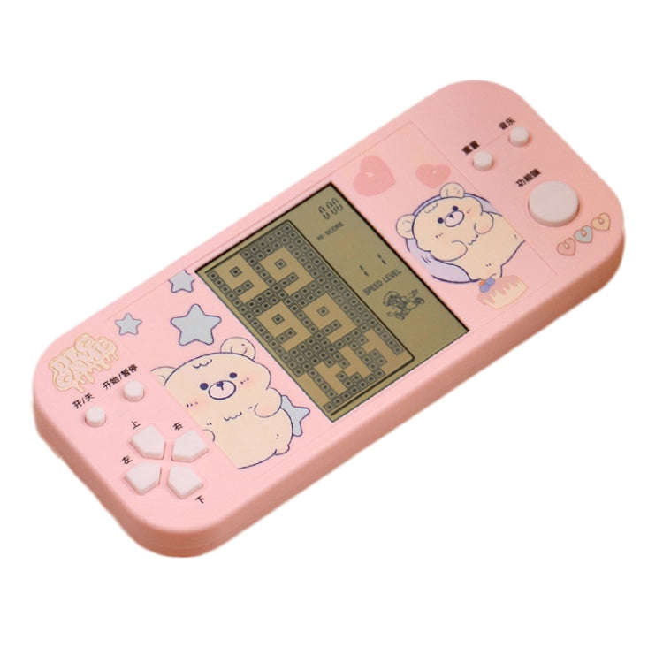 4.1 Inch Cartoon Big Screen Handheld Electronic Game Machine Kids Game Console Toy, Vertical Pink...