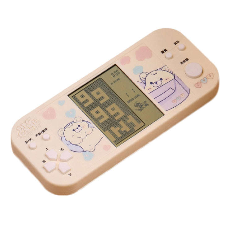4.1 Inch Cartoon Big Screen Handheld Electronic Game Machine Kids Game Console Toy, Vertical Pink...