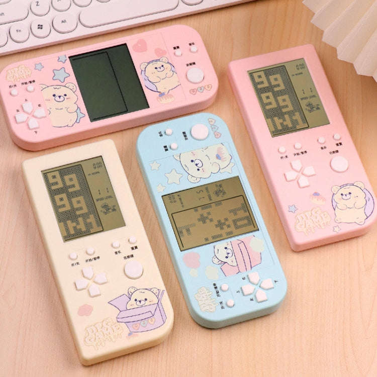 4.1 Inch Cartoon Big Screen Handheld Electronic Game Machine Kids Game Console Toy, Vertical Pink...