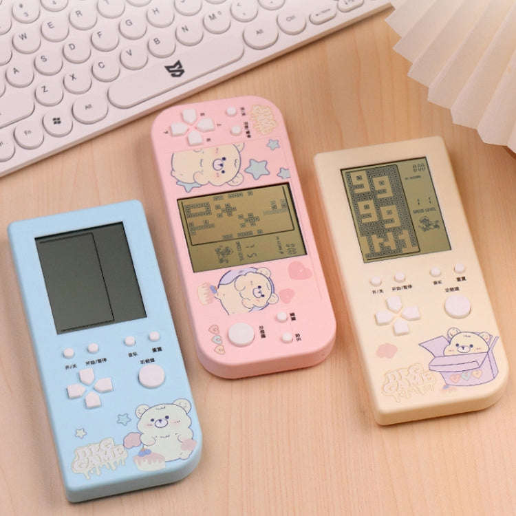 4.1 Inch Cartoon Big Screen Handheld Electronic Game Machine Kids Game Console Toy, Vertical Pink...