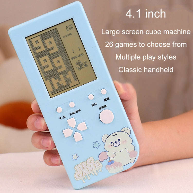 4.1 Inch Cartoon Big Screen Handheld Electronic Game Machine Kids Game Console Toy, Vertical Pink...