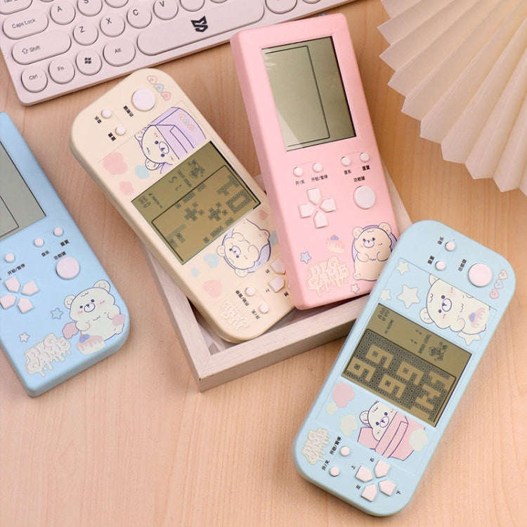 4.1 Inch Cartoon Big Screen Handheld Electronic Game Machine Kids Game Console Toy, Vertical Pink...