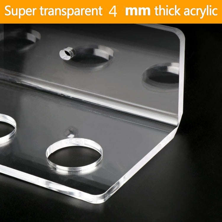 2pcs / Set Acrylic Billiard Cue Wall Mount Bracket Holds 6pcs Billiard Cues, YX134