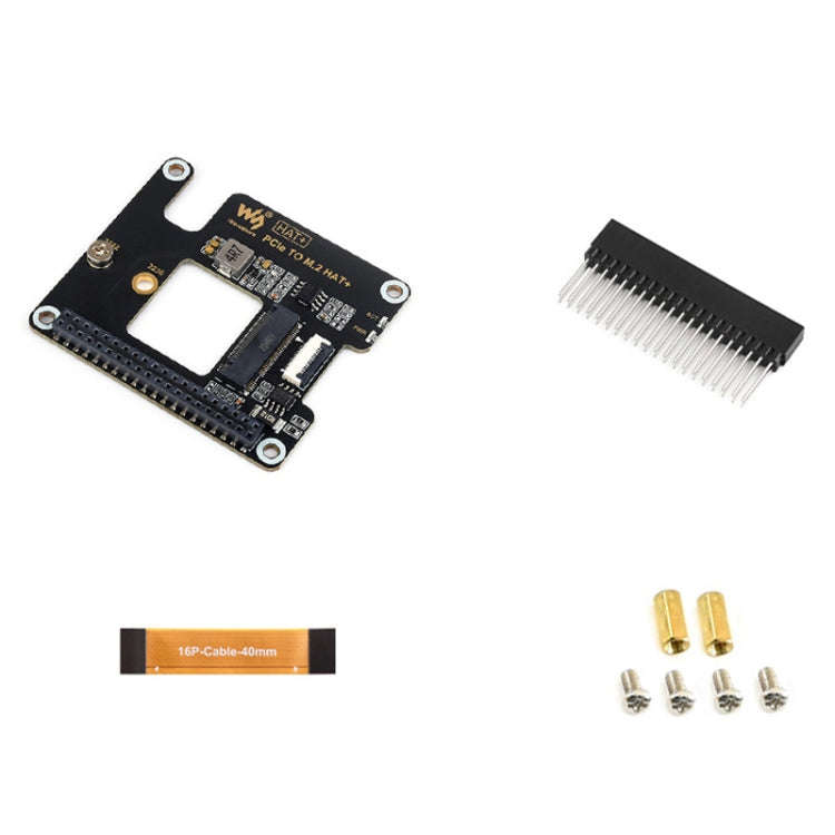 Waveshare For Raspberry Pi 5 PCIe To M.2 Adapter, NVMe Protocol M.2 SSD, Basic Kit