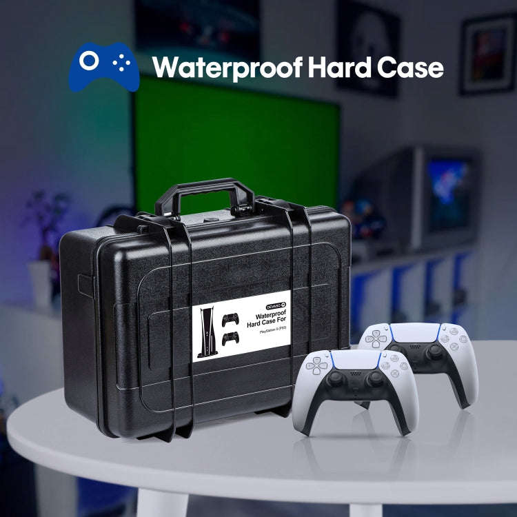 DEVASO Game Console Storage Box Hard-shell Waterproof Handheld Case, For PS5