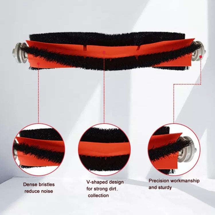 For Dreame X30 / X30 Pro Robot Vacuum Cleaner Replacement Parts, Rubber Brush, 2pcs Side Brush, R...