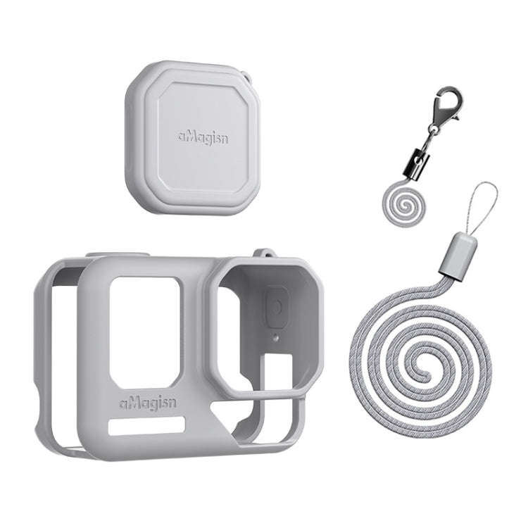 For Insta360 Ace Pro 2 aMagisn Body + Lens Silicone Cover With Lanyard