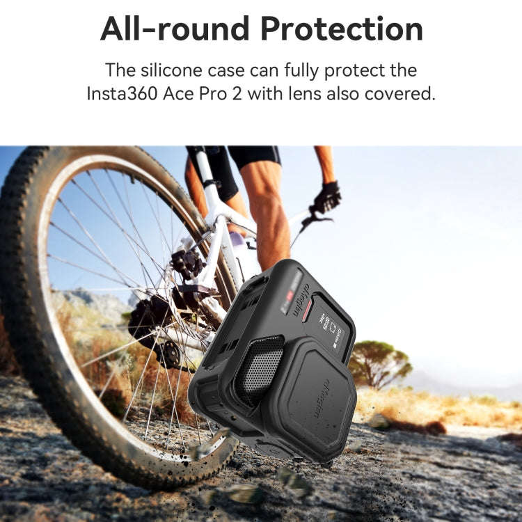 For Insta360 Ace Pro 2 aMagisn Body + Lens Silicone Cover With Lanyard
