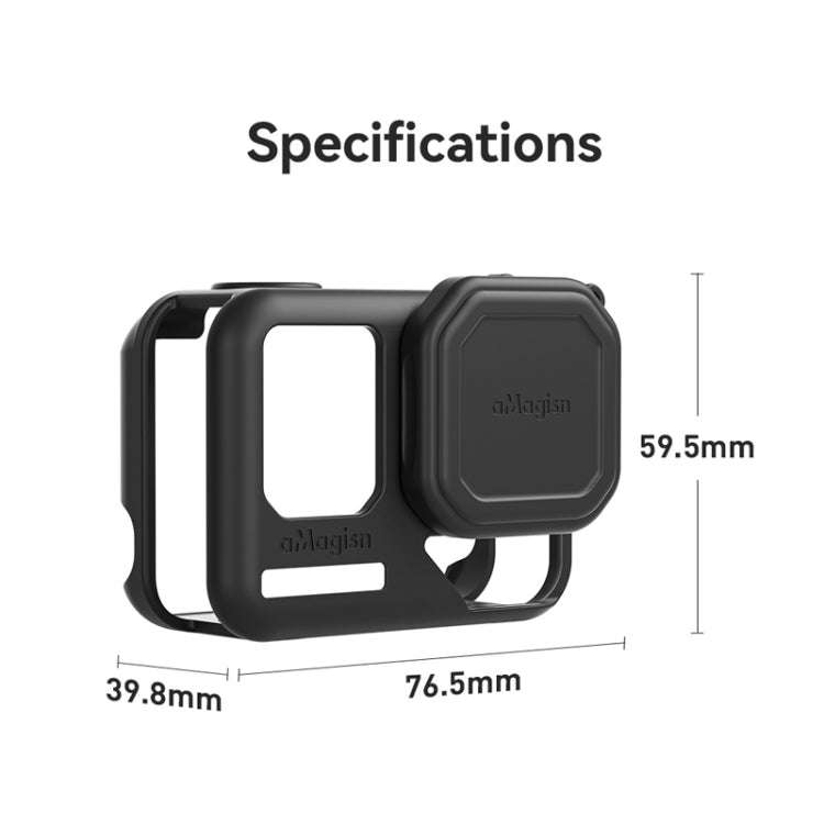 For Insta360 Ace Pro 2 aMagisn Body + Lens Silicone Cover With Lanyard