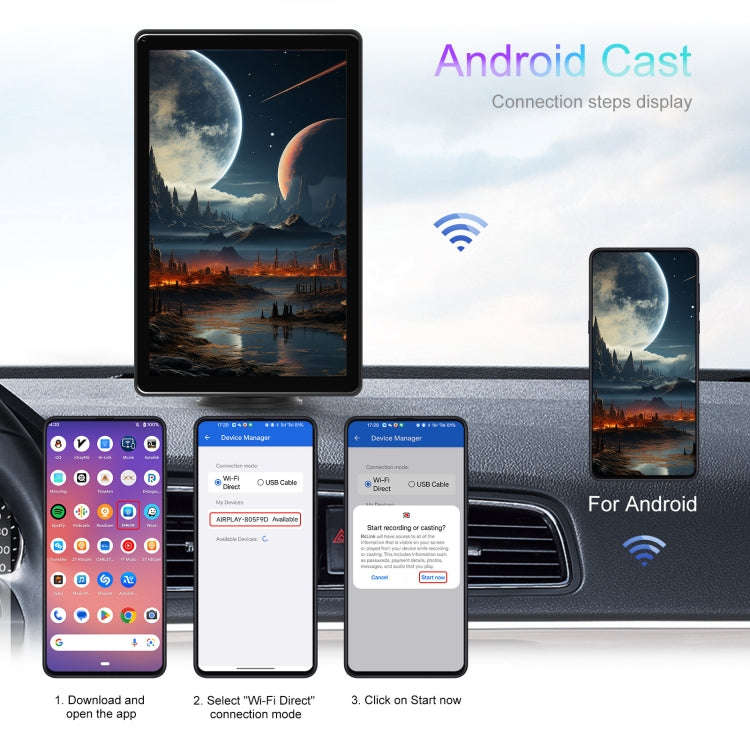 8-inch Car Full Touch Screen Player Supports Horizontal and Vertical CarPlay / Android Auto, Stan...