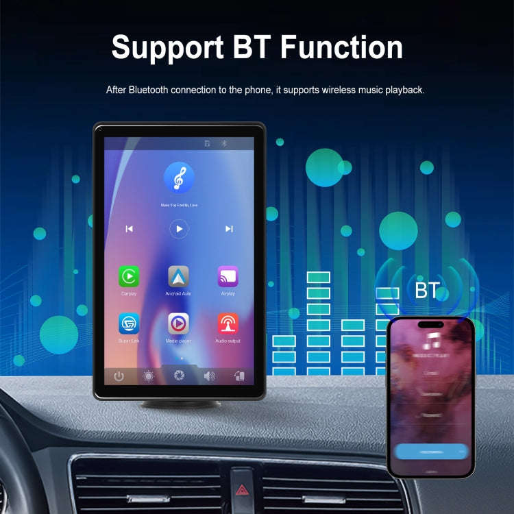 8-inch Car Full Touch Screen Player Supports Horizontal and Vertical CarPlay / Android Auto, Stan...