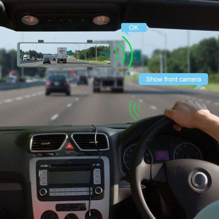 11.26 Inch 2-Split Streaming Media Rearview Mirror Front And Rear Dual Camera Recorder