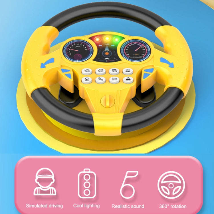 Children Car Copilot Steering Wheel Toy Simulation 360 Rotating Steering Wheel Racing Car Driving...