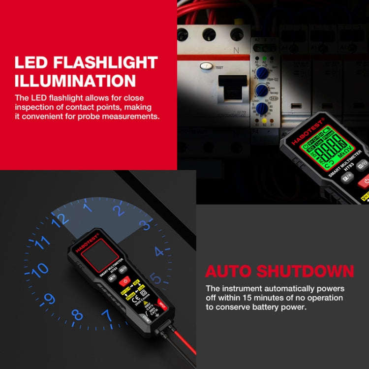 HABOTEST HT93 Phase Sequence Detection Intelligent Anti-Burn-In Fully Automatic Multimeter, HT93