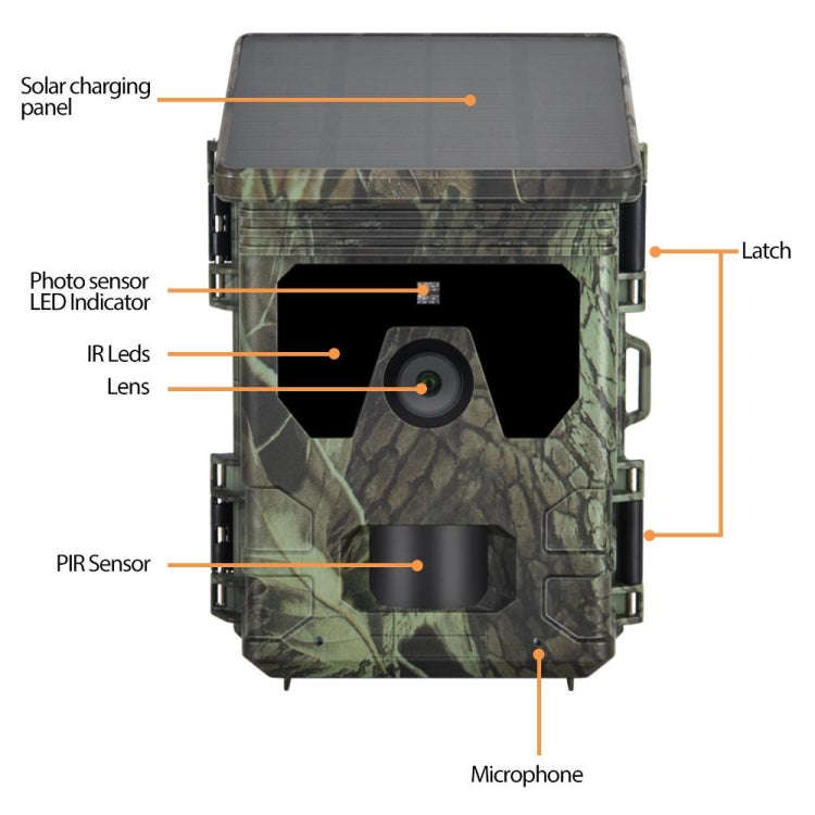 HC600A HD Night Vision Infrared Motion Detection Hunting Camera with Solar Panel, HC600A
