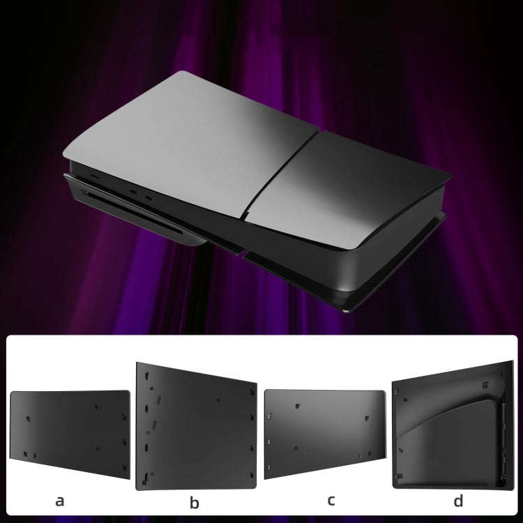 For PS5 Slim Replacement Faceplate Shell Detachable Protective Case, Disc Edition Black, Digital ...