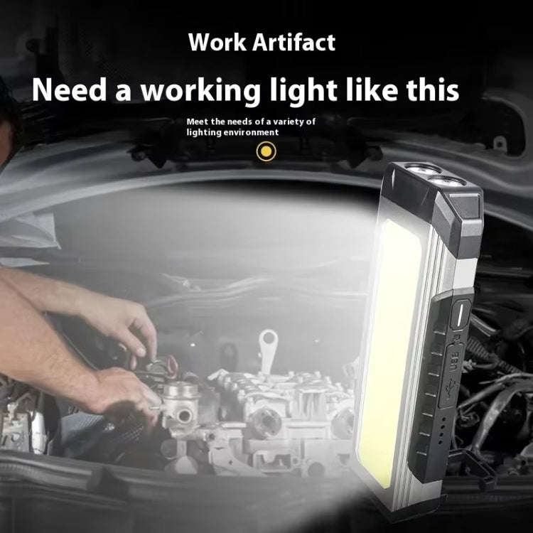 Flat Work Light LED Work Auto Repair Light USB Rechargeable Repair Light With Magnetic Attachment...