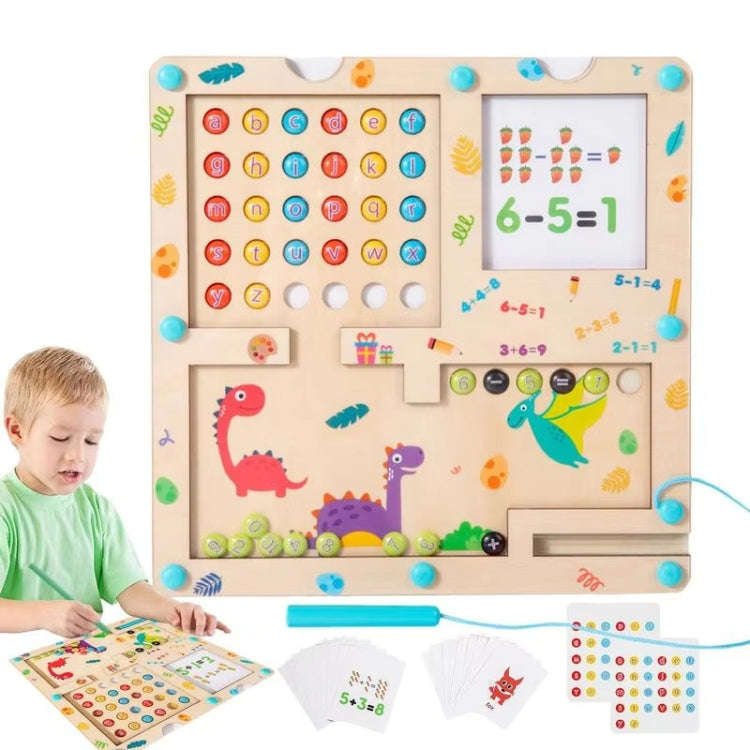 3 In 1 Wooden Magnetic Counting Math Toys Dual Sided Alphabets Numbers Children Learning Educatio...