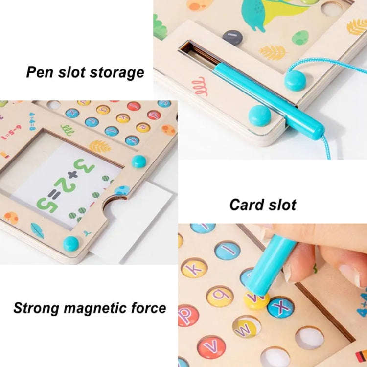 3 In 1 Wooden Magnetic Counting Math Toys Dual Sided Alphabets Numbers Children Learning Educatio...