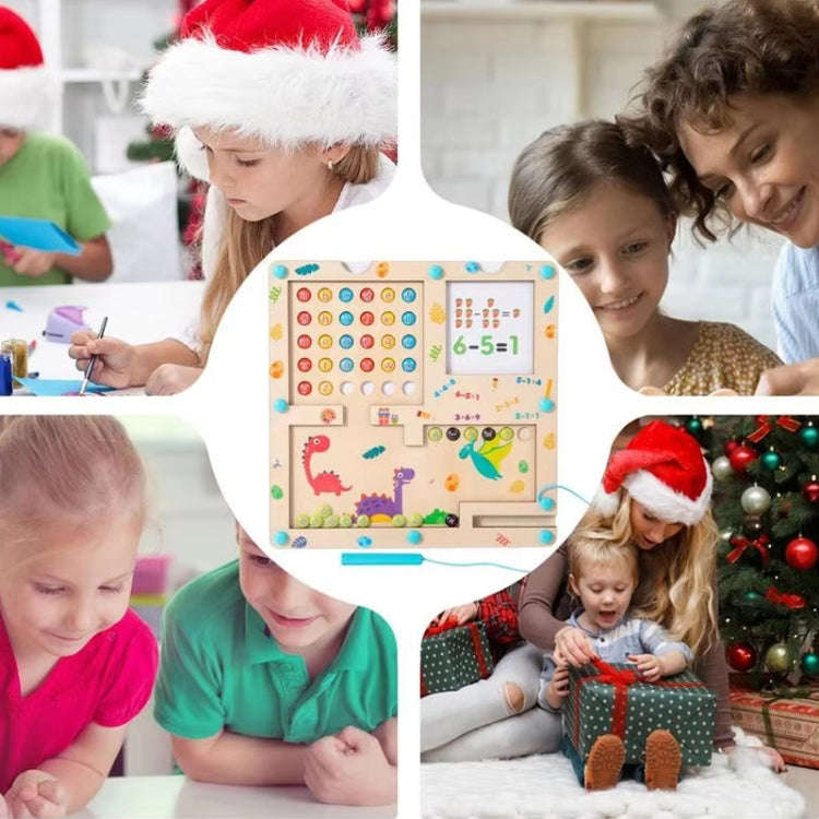 3 In 1 Wooden Magnetic Counting Math Toys Dual Sided Alphabets Numbers Children Learning Educatio...