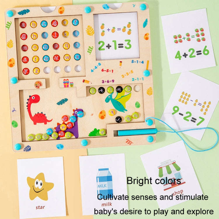 3 In 1 Wooden Magnetic Counting Math Toys Dual Sided Alphabets Numbers Children Learning Educatio...