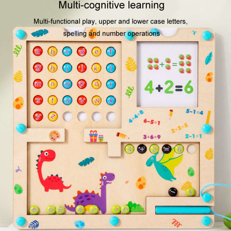 3 In 1 Wooden Magnetic Counting Math Toys Dual Sided Alphabets Numbers Children Learning Educatio...