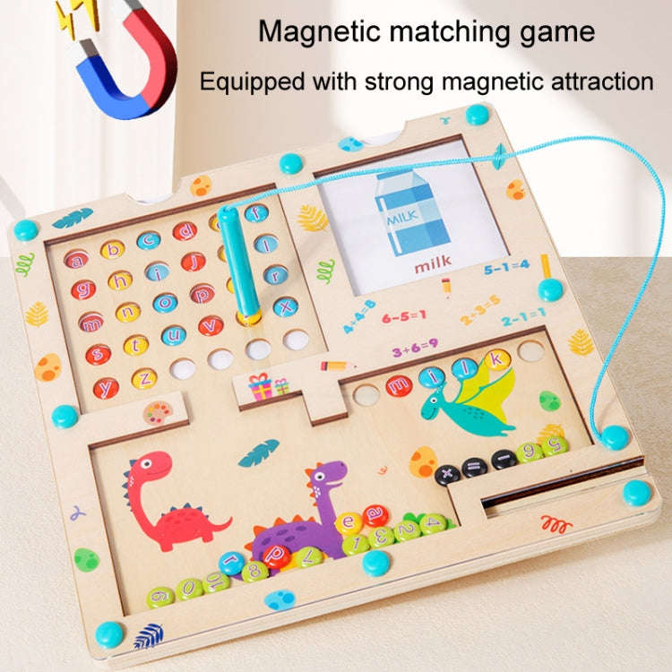 3 In 1 Wooden Magnetic Counting Math Toys Dual Sided Alphabets Numbers Children Learning Educatio...