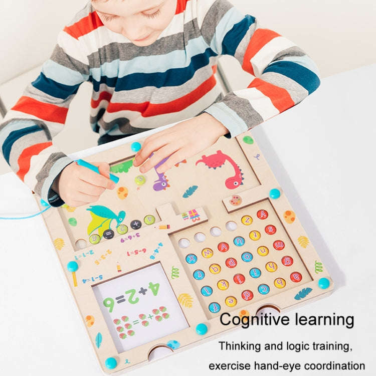 3 In 1 Wooden Magnetic Counting Math Toys Dual Sided Alphabets Numbers Children Learning Educatio...