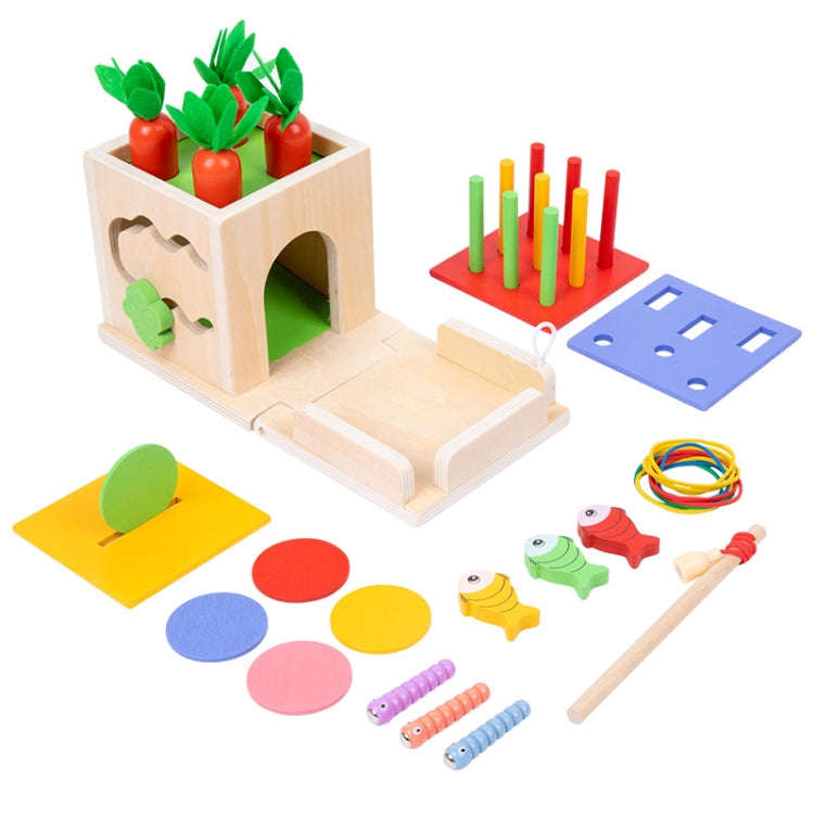 Montessori Sorting Matching Educational Toys Pull Carrots Children Catching Worms Fishing Puzzle ...