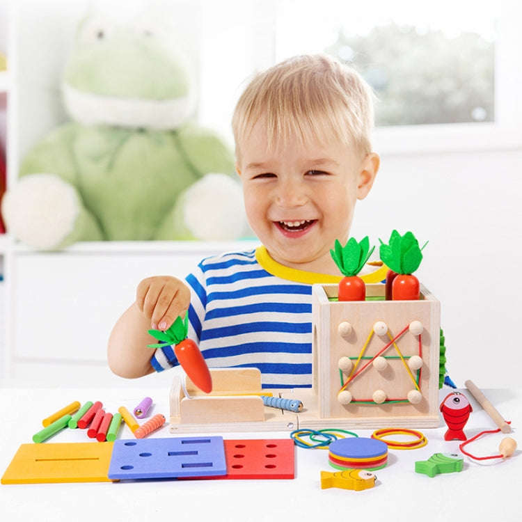 Montessori Sorting Matching Educational Toys Pull Carrots Children Catching Worms Fishing Puzzle ...