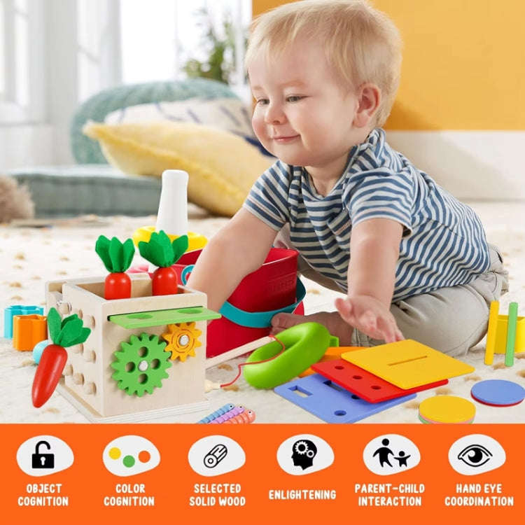 Montessori Sorting Matching Educational Toys Pull Carrots Children Catching Worms Fishing Puzzle ...
