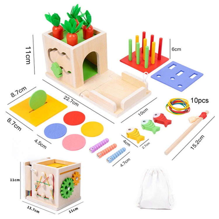 Montessori Sorting Matching Educational Toys Pull Carrots Children Catching Worms Fishing Puzzle ...
